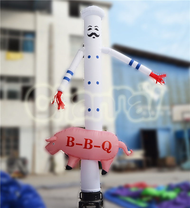 sky dancer gonflable chef bbq porc