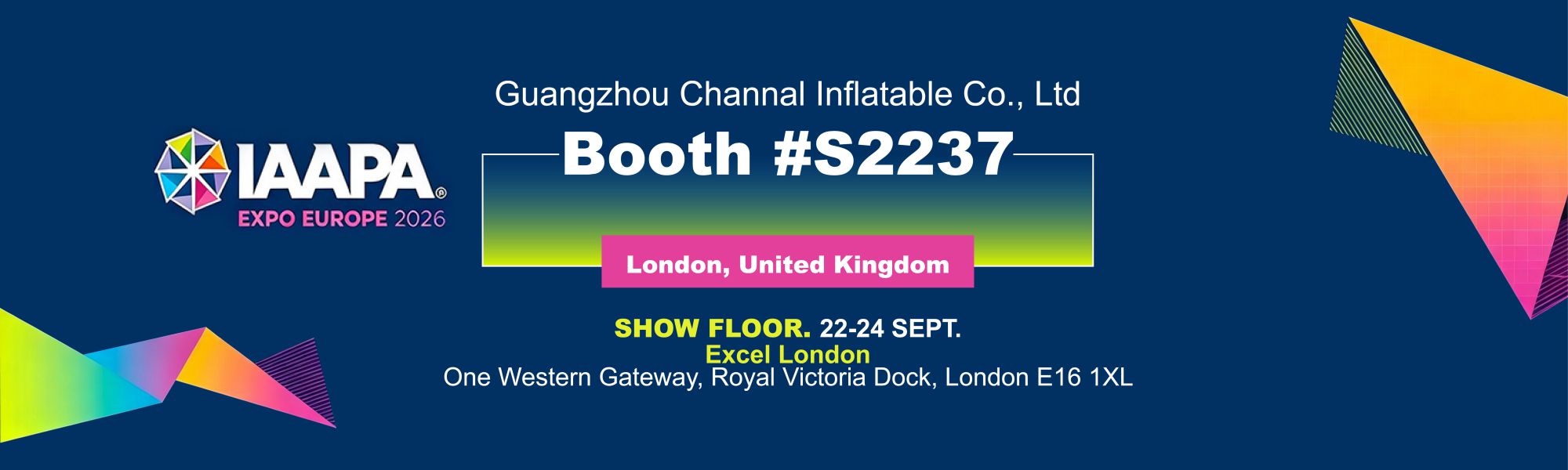 channal's banner on IAAPA europe 2026