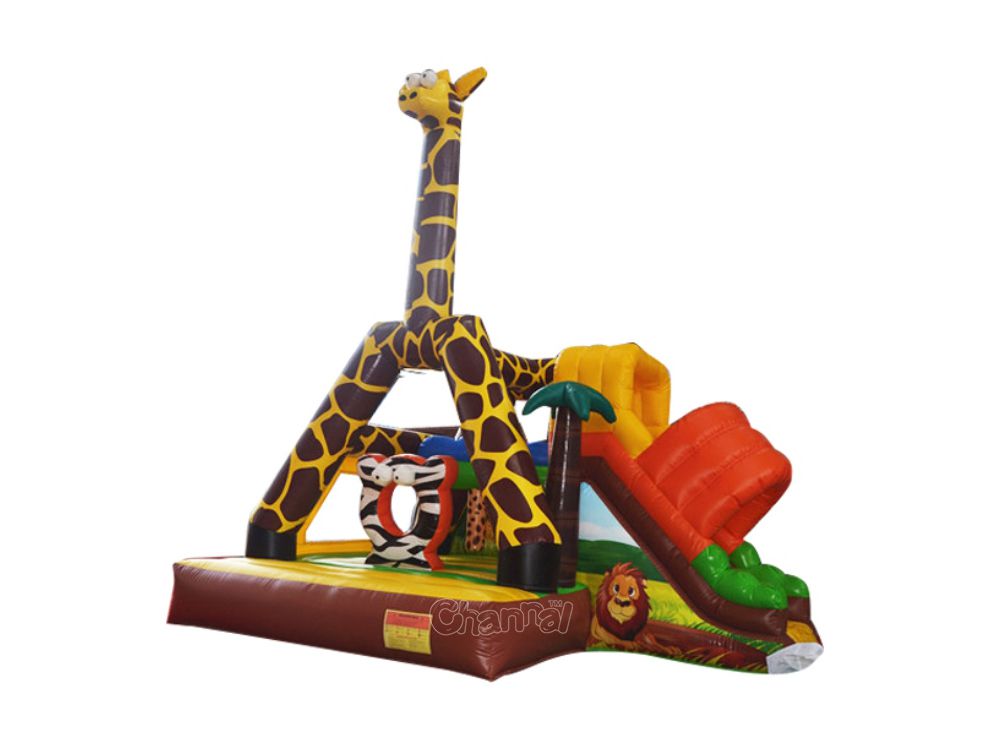 chateau gonflable girafe