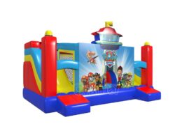 chateau gonflable paw patrol toboggan double