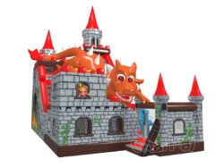 toboggan gonflable château d'attaques de dragon a vendre