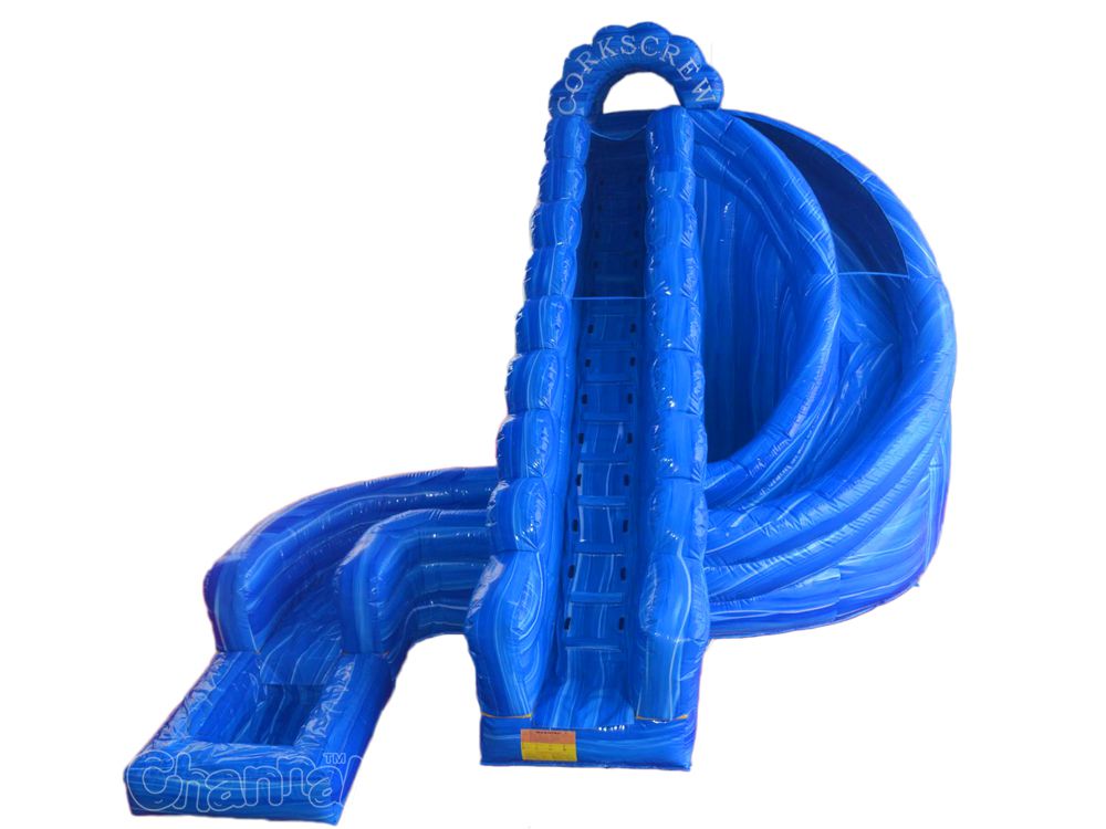 toboggan aquatique gonflable tire-bouchon