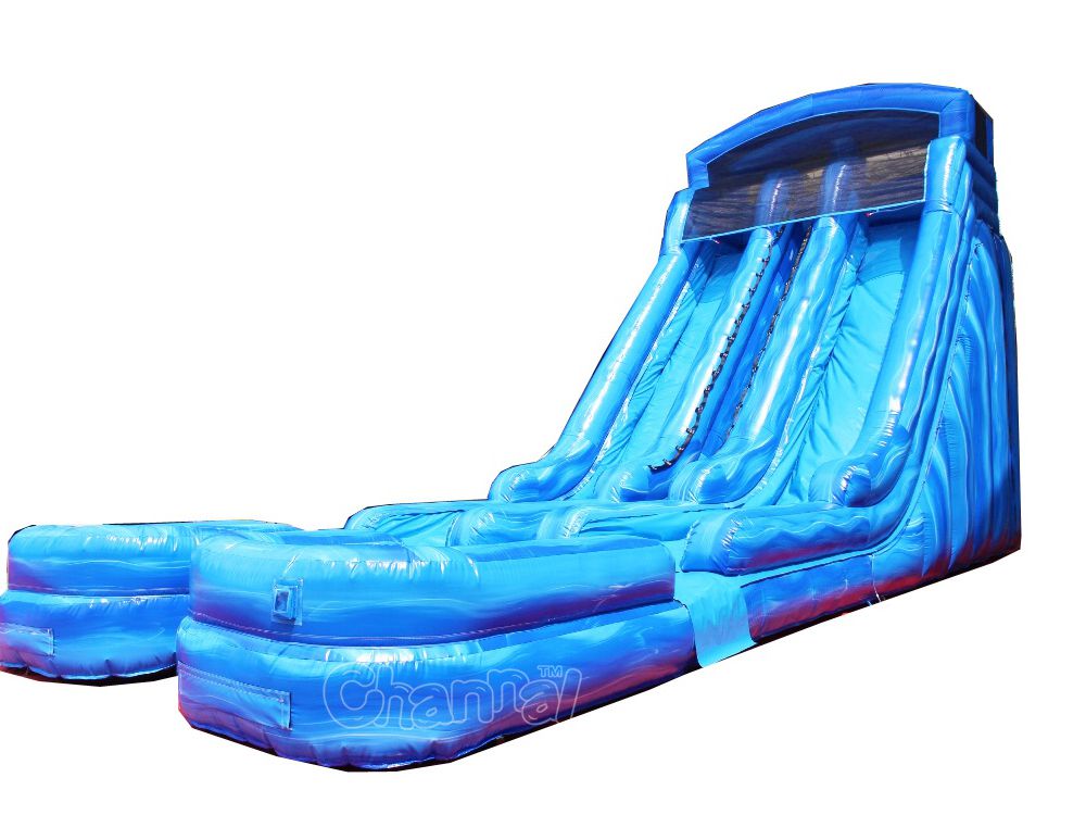 toboggan aquatique gonflable double voie 7m haute