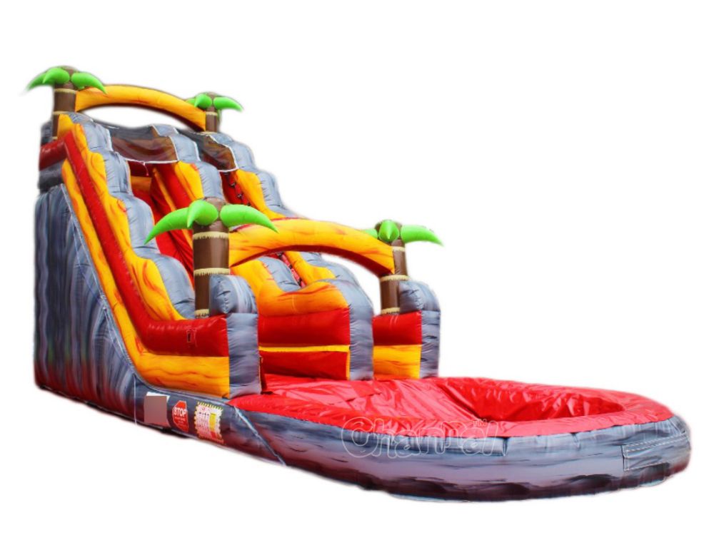 toboggan aquatique gonflable avec piscine