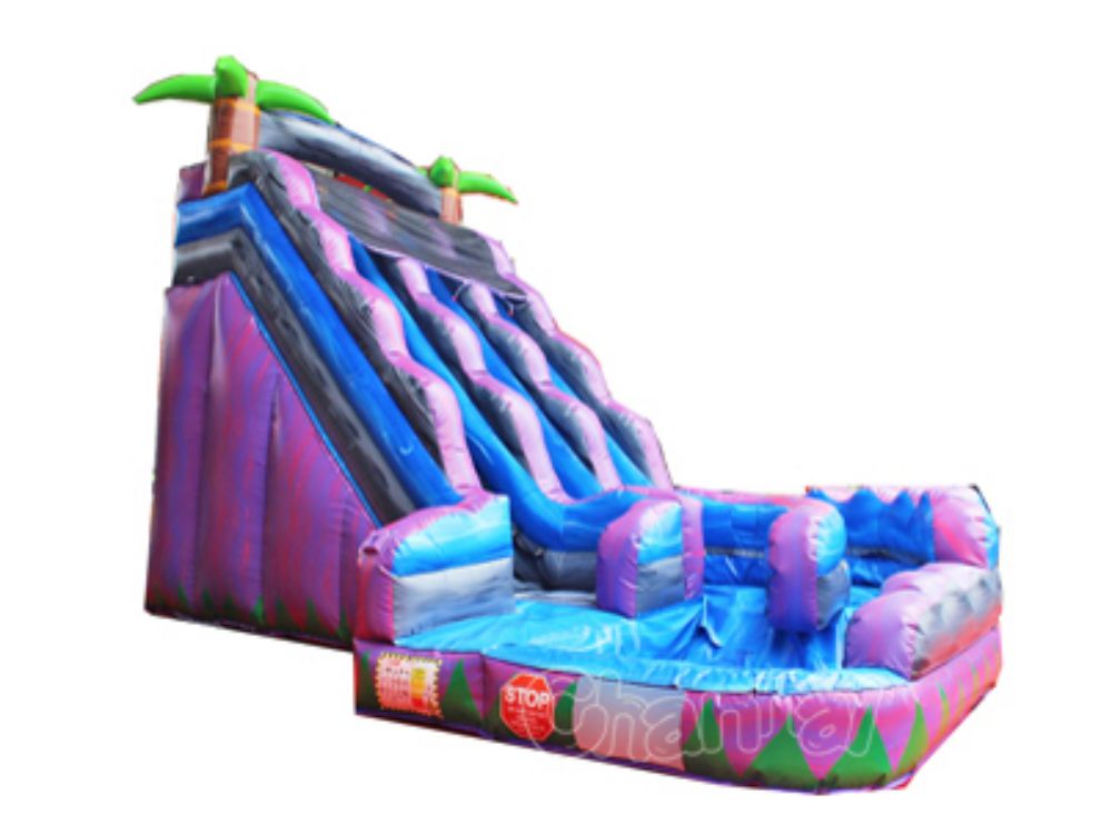 toboggan aquatique gonflable double voie