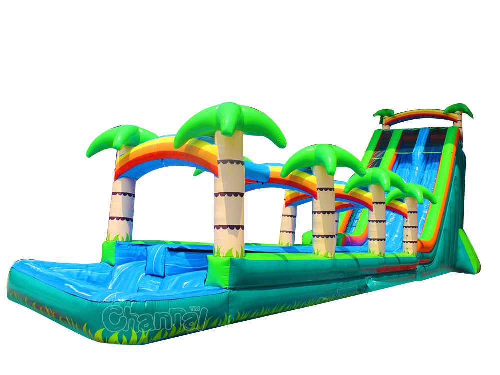 toboggan aquatique gonflable rive palmier